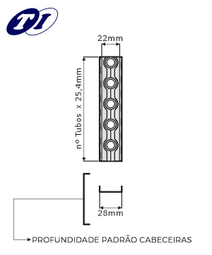 Ø3/8" - 1 Row / Fila